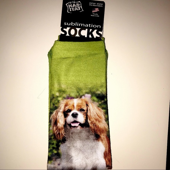 WildHabitat Sublimation Socks King Charles Cav - Picture 4 of 4